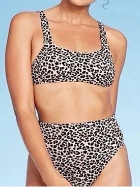 XHILIRATION 2pc High-Waist Leopard Print Bikini Sz XL/ 16W